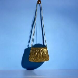 Vintage Gold Metallic Crossbody Bag